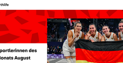 Geförderte Sporthilfe-Aktive wählen Olympiasiegerinnen im 3x3-Basketball auf ersten Platz