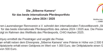 Einreichung für Pferdesport-Bilder bis 25. Mai möglich
